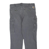 CARHARTT Mens Cotton Blend Grey Casual Regular Fit Cargo Trousers W34 L29