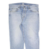 CARHARTT Mens Jeans Blue Regular Straight Denim Light W40 L30 Zip Casual Wear