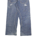 Womens Blue Regular Fit Straight Denim Rinse W32 L27 Button Cotton Blend Jeans