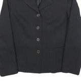 TALLY WEIJL Womens Black Button Jacket M Polyester Classic Tailored Plain