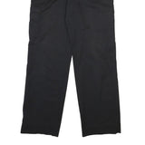 DICKIES Mens Regular Black Cotton Blend Workwear Trousers W32 L30 Zip Pocket