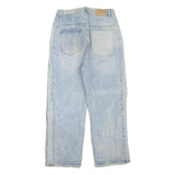 MODE SIMPLE Womens Jeans Light Blue Regular Straight Denim W32 L28 Cotton Blend