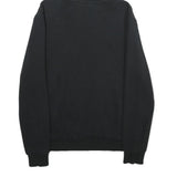 FILA Mens Black Pullover Hoodie S Logo Embroidered Cotton Blend Sweatshirt