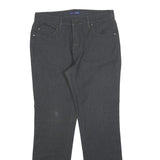TRUSSARDI Womens Regular Grey Cotton Blend Trousers W30 L30 Zip Closure Classic