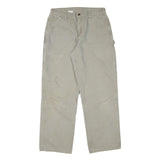 CARHARTT Mens Relaxed Beige Workwear Casual Trousers W30 L31 Zip Closure
