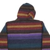 WOOLRICH Womens Multi Colour Striped Pullover Hoodie XL Wool Blend Hooded