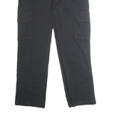 DICKIES Mens Cotton Blend Black Classic Cargo Trousers W32 L30 Workwear Zip