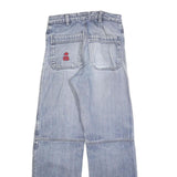 M DIA Womens Regular Blue Denim Rinse Jeans W28 L32 Embroidered Logo Cotton