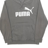 PUMA Mens Grey Pullover Hoodie S Cotton Blend Casual Sportswear