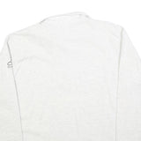 SWITCHER Womens White Graphic Collared M Cotton Blend Sweatshirt Pullover Zip