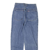 TEDDYS Mens Cotton Blend Blue Slim Straight Trousers W27 L28 Stylish Zip Closure