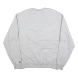 CHAMPION Mens Grey TH Water Polo Crew Neck L Cotton Blend Sweatshirt Pullover