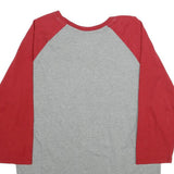 NIKE Mens Grey & Crimson Crimson Tide Raglan T-Shirt L Long Sleeve Crew Neck