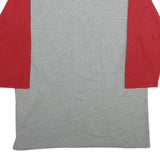 NIKE Mens Grey & Crimson Crimson Tide Raglan T-Shirt L Long Sleeve Crew Neck