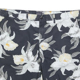 LEVI'S Mens Shorts Blue White Floral Print 2XL W44 Cotton Blend Casual Chino