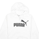 PUMA Womens White Hoodie XL Cotton Blend Pullover Casual Sportswear