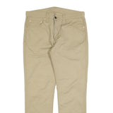 LEVI'S Mens Slim Beige Cotton Blend Zip Trousers W32 L29 Casual Classic Fit