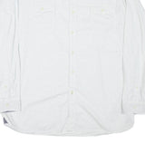 LEE Mens White Check Shirt XL Cotton Blend Casual Long Sleeve Button Shirt
