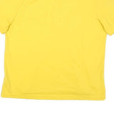 LAUREN RALPH LAUREN Womens Yellow Cotton Blend Short Sleeve Polo Shirt L