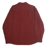 TIMBERLAND Mens Maroon Cotton Shirt 2XL Long Sleeve Button Front Casual