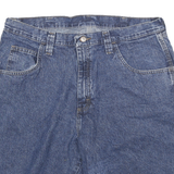WRANGLER Mens Denim Blue Cargo Shorts L W34 Utility Cotton Blend Casual