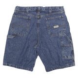 WRANGLER Mens Denim Blue Cargo Shorts L W34 Utility Cotton Blend Casual