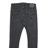 LEVI'S 510 Mens Jeans Black Slim Skinny Denim Medium W34 L27 Ripped Detail