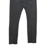 LEVI'S 510 Mens Jeans Black Slim Skinny Denim Medium W34 L27 Ripped Detail