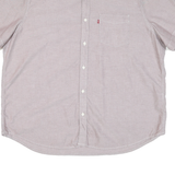 LEVI'S Mens Beige Cotton Blend Shirt 2XL Short Sleeve Casual Summer Shirt
