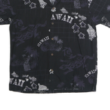 FAVANT Mens Black Hawaiian Rayon Shirt L Summer Casual Vacation