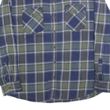 WRANGLER Mens Blue & Green Check Shirt XL Cotton Blend Classic Casual