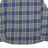 WRANGLER Mens Blue & Green Check Shirt XL Cotton Blend Classic Casual