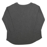 CHICOREE Womens Grey Plain V-Neck Basic Knit L Relaxed Jumper Soft Comfort