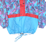 MARCEL CLAIR Womens Blue & Red Abstract Pattern Zip Jacket M Nylon