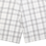 DICKIES Mens White Grey Check Casual Shorts XL W40 Cotton Blend Comfortable Fit