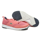 LACOSTE Womens Light Pink Casual Trainers Synthetic UK 7 Comfortable Stylish