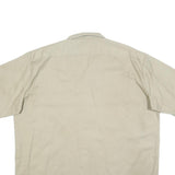 DICKIES Mens Beige Work Shirt XL Cotton Short Sleeve Button Front Utility