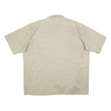 DICKIES Mens Beige Work Shirt XL Cotton Short Sleeve Button Front Utility