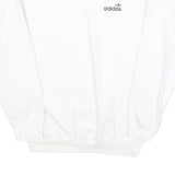 ADIDAS Womens White Cotton Blend Crew Neck UK 8 Sweatshirt Casual Comfort
