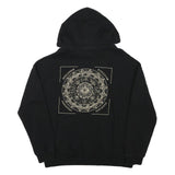 YOURTURN Mens Black Hoodie M Cotton Blend Drawstring Pullover Logo Graphic Print