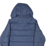 LEVI'S Mens Blue Bomber Jacket S Polyester Blend Plain Zip Hooded Casual