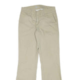 DICKIES Womens Cotton Blend Beige Regular Fit Straight Leg Trousers W27 L30