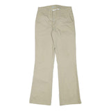 DICKIES Womens Cotton Blend Beige Regular Fit Straight Leg Trousers W27 L30
