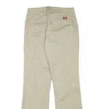 DICKIES Womens Cotton Blend Beige Regular Fit Straight Leg Trousers W27 L30