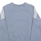 ADIDAS Womens Blue Crew Neck S Sweatshirt Cotton Blend Casual Classic Style