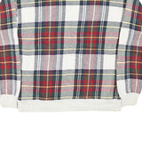 TOMMY HILFIGER Mens White & Red Patterned Jumper Crew Neck M Cotton Blend