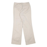 DKNY Womens Cotton Blend Beige Regular Fit Straight Leg Trousers W28 L30