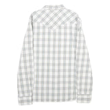 LEVI'S Mens White & Grey Check Shirt S Cotton Long Sleeve Casual