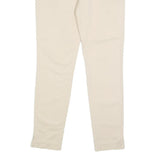TRUSSARDI Womens Cotton Blend Beige Slim Tapered Trousers W28 L29 Stylish