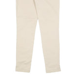 TRUSSARDI Womens Cotton Blend Beige Slim Tapered Trousers W28 L29 Stylish